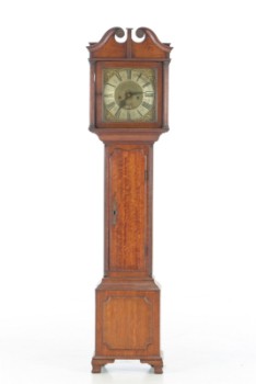 Small George III stand clock in mahogany box, 18th century.