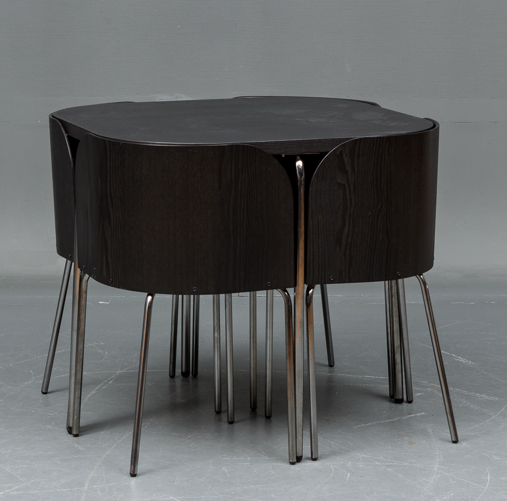 Er Slagskib ros IKEA. Spisebord med fire stole, model 'Fusion' (4) | Auktionshuset.com